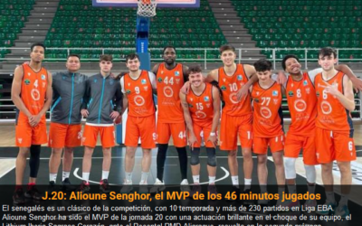 Alioune Senghor MVP de la jornada, portada en la web de la Federación Española de Baloncesto